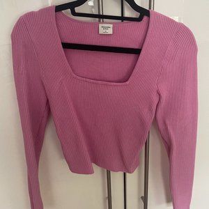 Abercrombie Long Sleeve Knit Top in Hot Pink Size Small